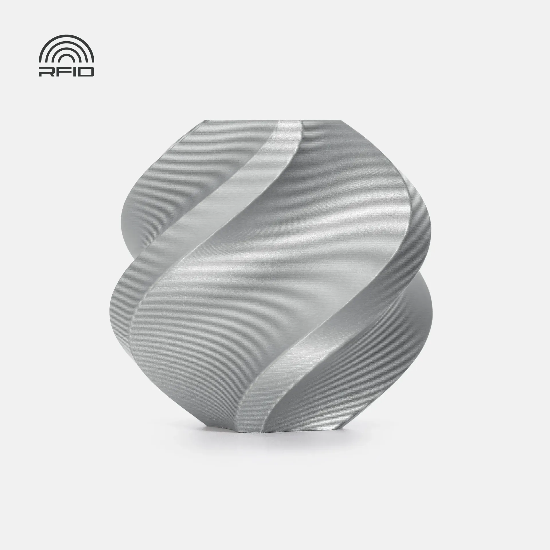 [FLBM0016] Bambu Lab PLA Basic Filament-1KG -1.75- Silver(10102)-with Reusable Spool