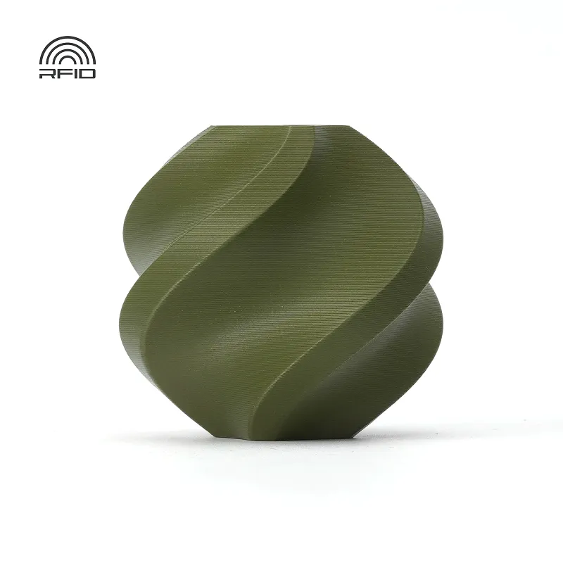 Bambu Lab PLA Matte Dark Green(11501) Filament-1KG -1.75- with Reusable Spool