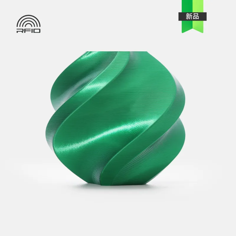 [PLABM1612] Bambu Lab PLA Silk+ Candy Green(13506) Filament-1KG -1.75- with Reusable Spool