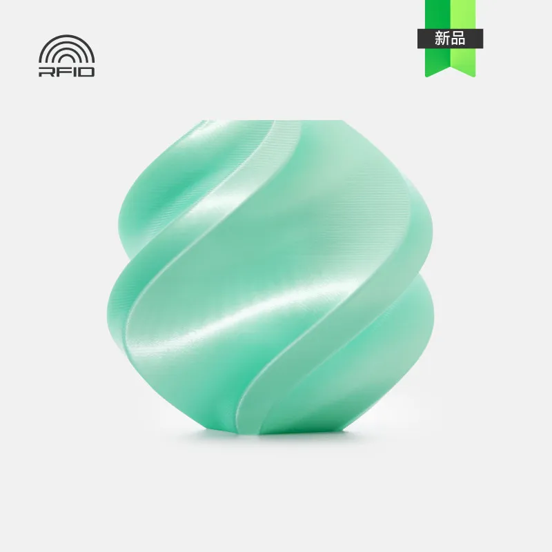 Bambu Lab PLA Silk+ Mint(13507) Filament-1KG -1.75- with Reusable Spool