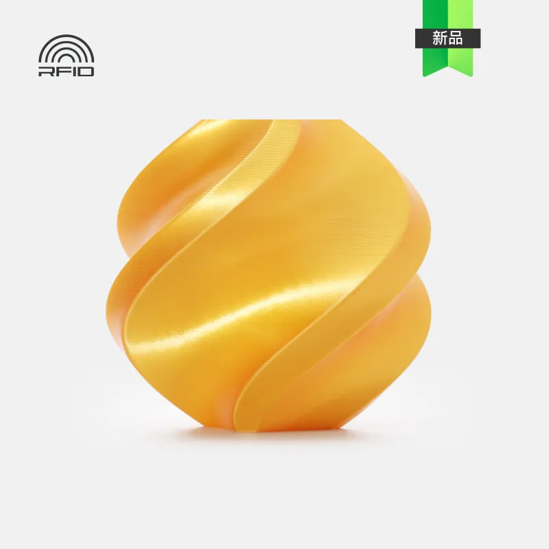 Bambu Lab PLA Silk+ Gold(13405) Filament-1KG -1.75- Refill Pack Without Spool