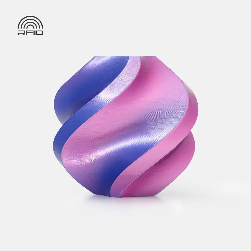 Bambu Lab PLA Silk Multi-Color Neon City(13903) Filament-1KG -1.75- with Reusable Spool