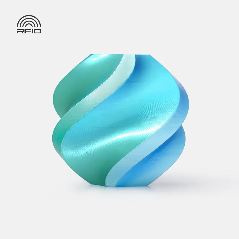 [PLABM1804] Bambu Lab PLA Silk Multi-Color Blue Hawaii(13904) Filament-1KG -1.75- with Reusable Spool