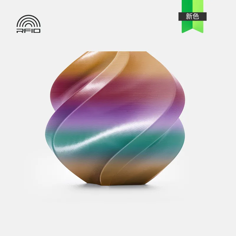 Bambu Lab PLA Silk Multi-Color Dawn Radiance(13912) Filament-1KG -1.75- with Reusable Spool