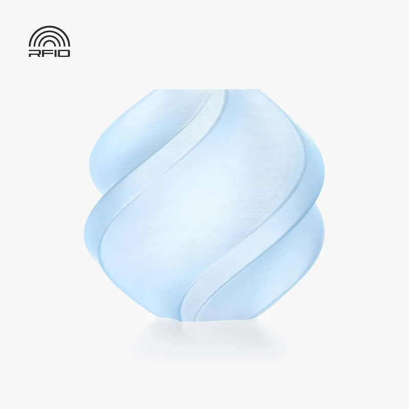 Bambu Lab PLA Translucent Ice Blue (13610) Filament-1KG -1.75- with Reusable Spool