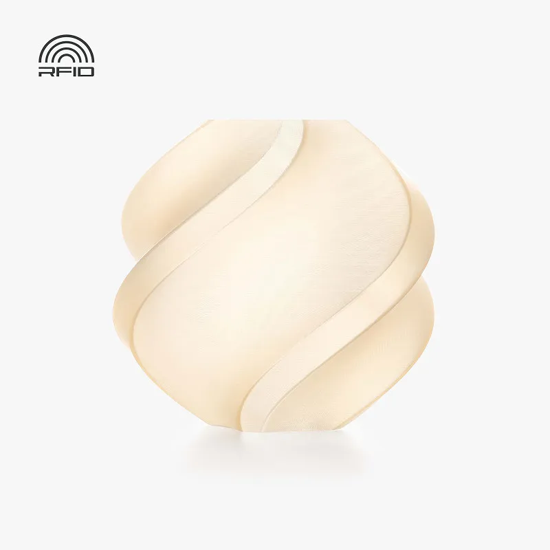 Bambu Lab PLA Translucent Mellow Yellow (13410) Filament-1KG -1.75- with Reusable Spool