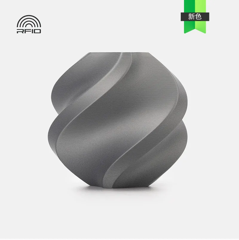 Bambu Lab PLA Tough+ Silver (12106) Filament-1KG -1.75- with Reusable Spool