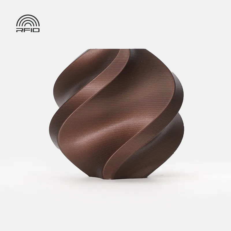 Bambu Lab PLA Metal Copper Brown (13800) Filament-1KG -1.75- with Reusable Spool