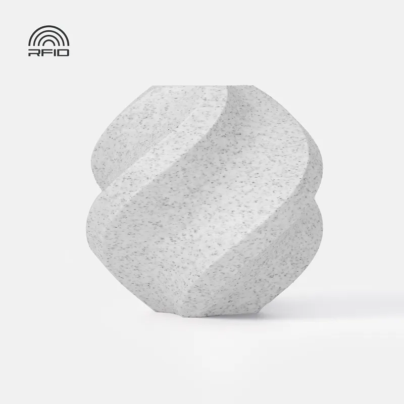 Bambu Lab PLA Marble White (13103) Filament-1KG -1.75- with Reusable Spool