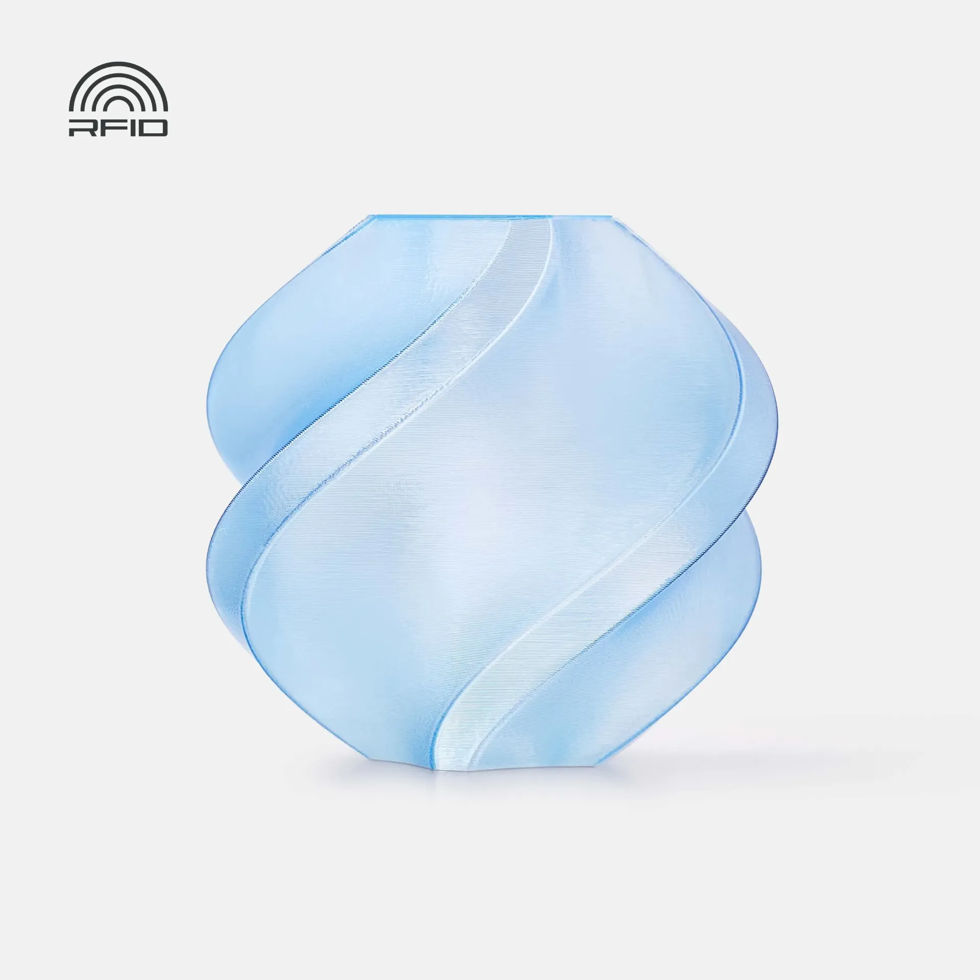 Bambu Lab PETG Translucent Light Blue (32600) Filament-1KG -1.75- with Reusable Spool